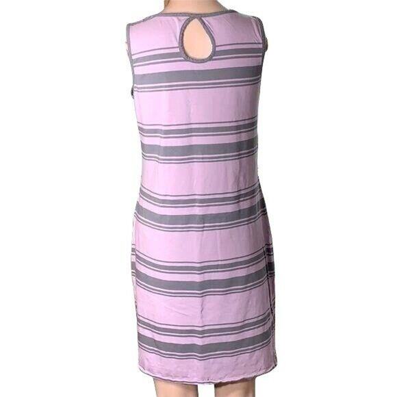 Horny Toad Womens Sundress Sleeveless Striped Pullover Keyhole Purple Small - Picture 4 of 12